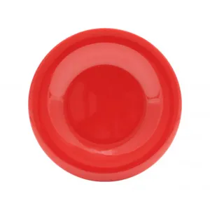 Thunder Group CR006PR 6 1/2" Wide Rim Plate, Pure Red - Dozen