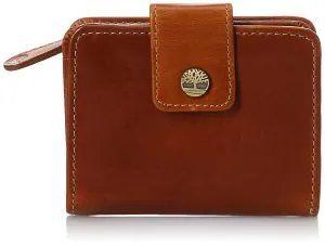 Timberland womens Leather RFID Small Indexer Wallet Billfold, Cognac, One Size US