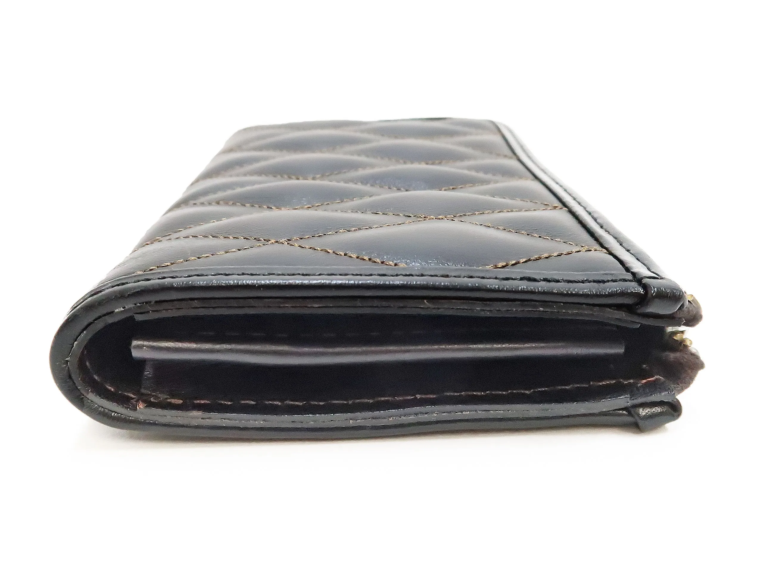 TOYS McCOY Wallet Men's Casual Quilted Leather Middle Wallet with L-shaped Zip Closure TMA2420 030 Black