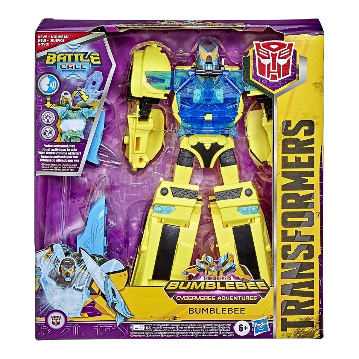 Transformers Bumblebee Cyberverse Adventures Battle Call Officer Class Bumblebee, Voice Activated Energon Power Lights And Sounds