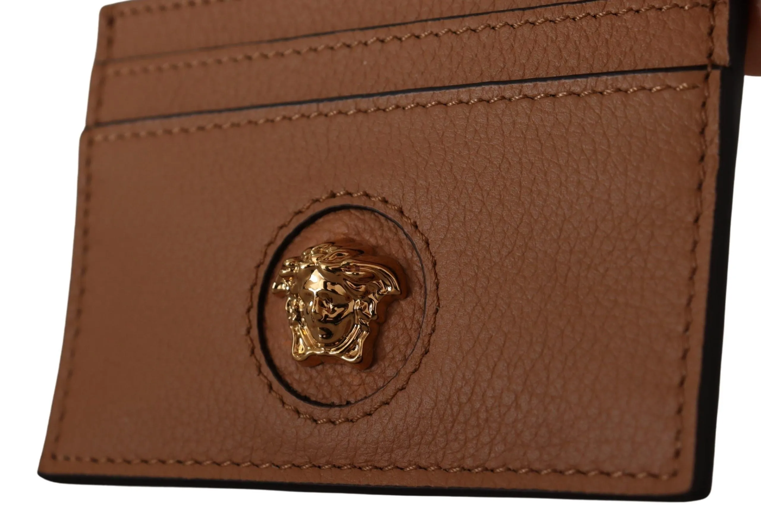 Versace Elegant Medusa Calf Leather Card Holder