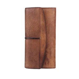 Vintage Leather Wallet: Short Slim Unisex Design for Men and Women