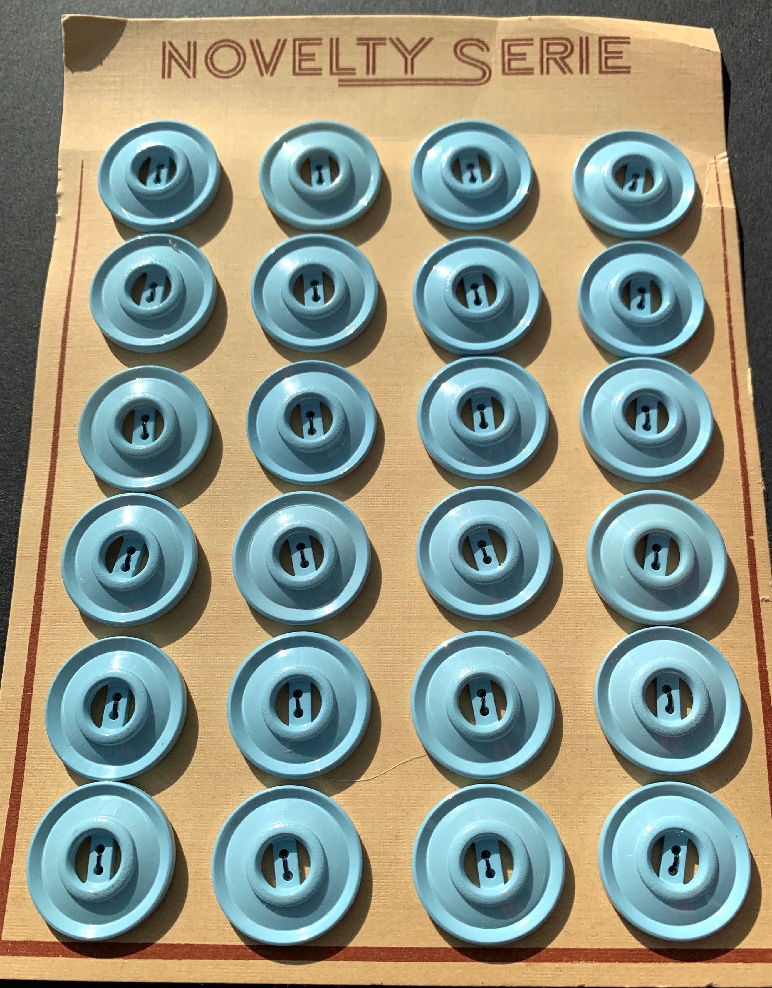 Vintage Sky Blue 2.2cm Buttons - 6 or 24